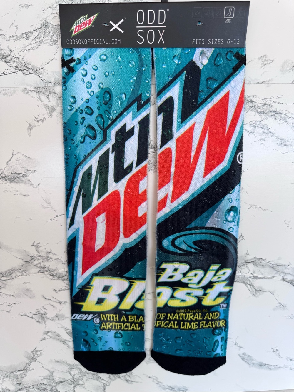 Odd Sox Mountain Dew Baja Blast Crew Socks